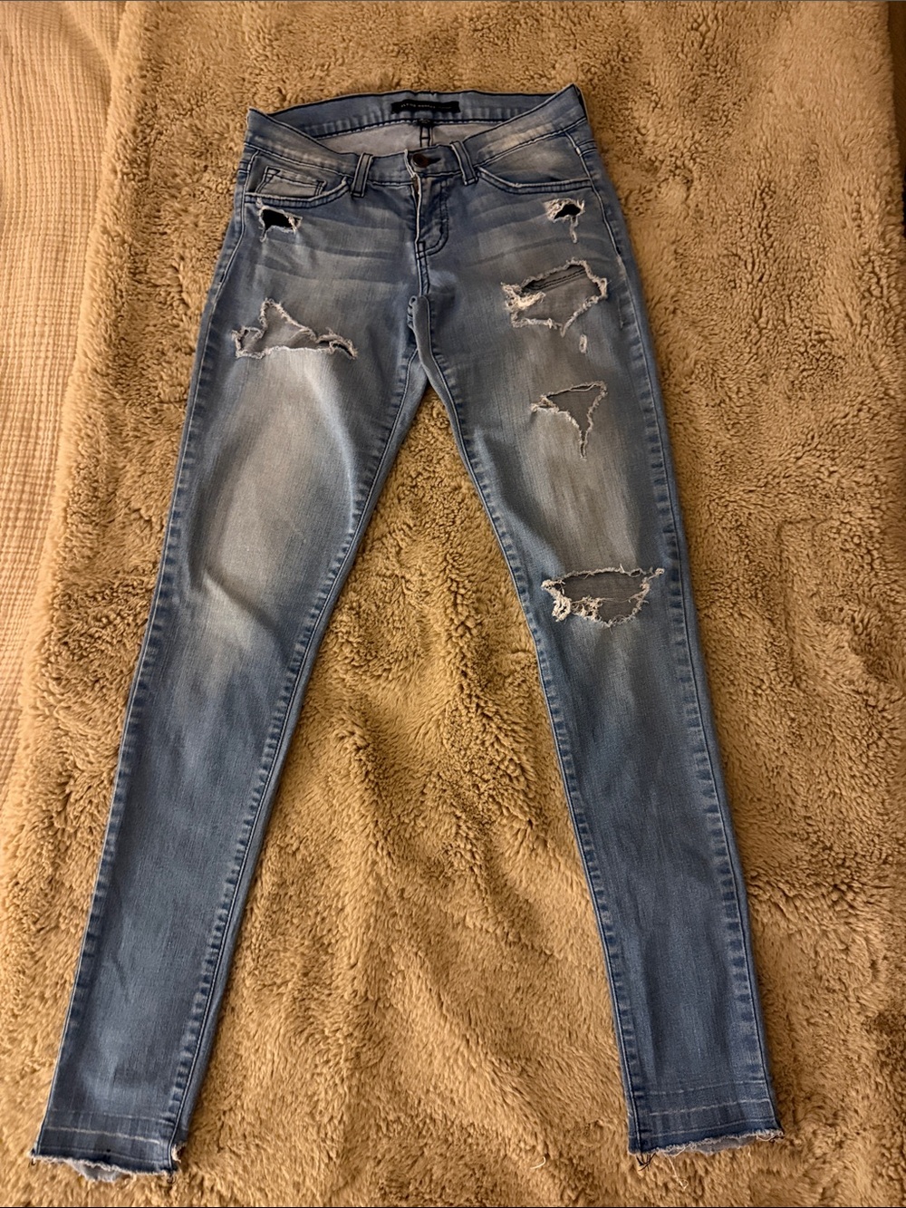 Flying Monkey Light Blue Ripped Skinny Jeans